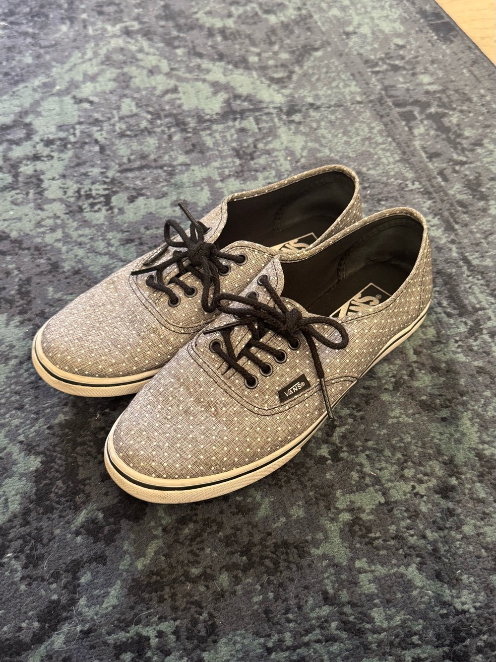 Vans Low-Top Canvas Sneakers in Gray and Black